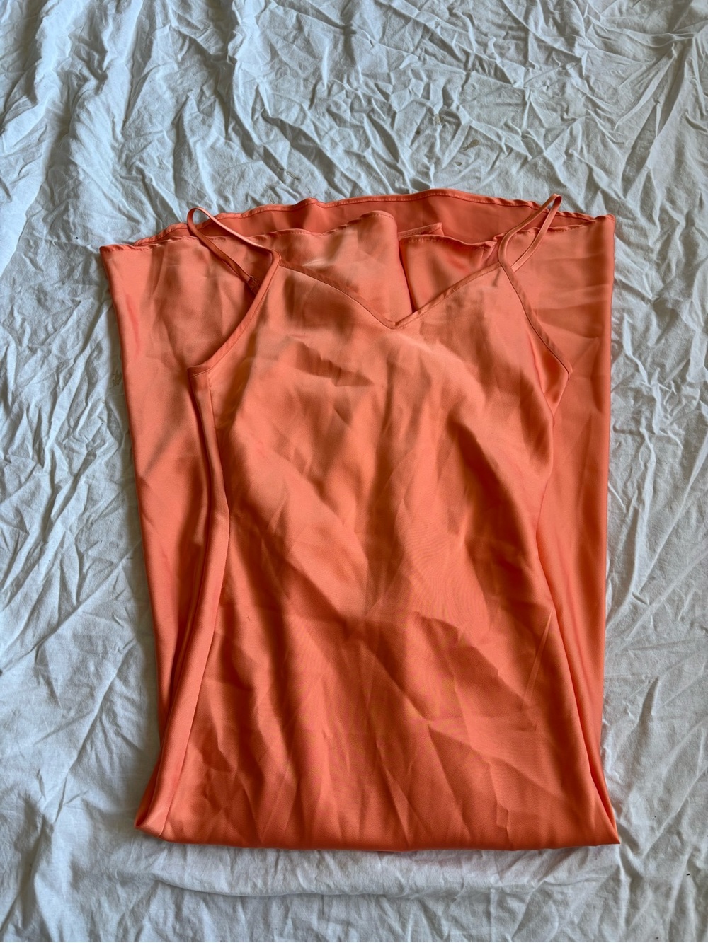 Birdy Grey Orange Satin V-Neck Cami